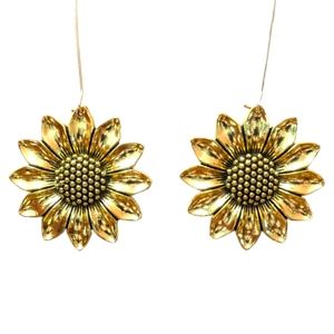 DCLF Golden Sunflower Drop Earrings